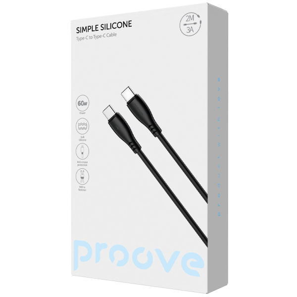 Proove Simple Silicone Type-C to Type-C (2m) - Photo 1